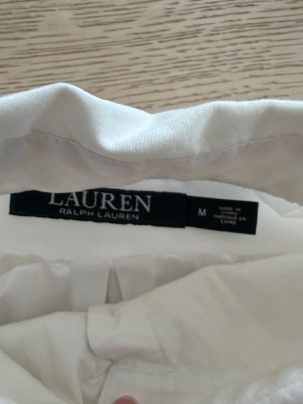 Lauren Ralph Lauren Ruffle Blouse Ruffle Cuffs White Women's Size Medium - Picture 3 of 8